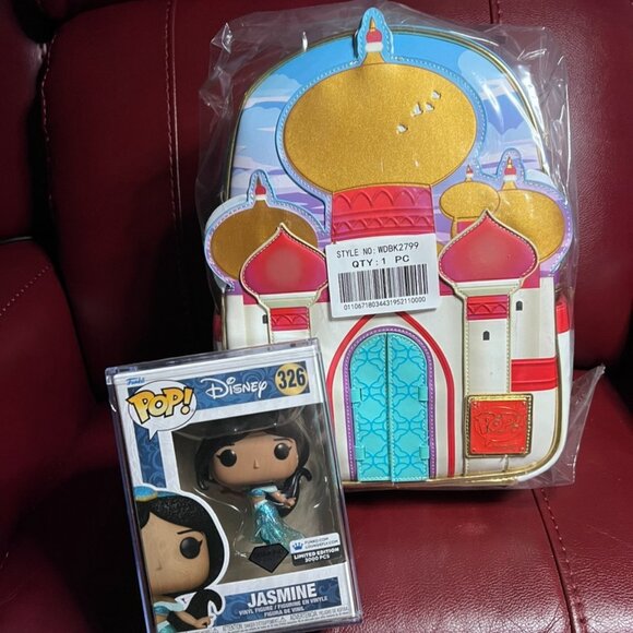 Funko Loungefly - Aladdin 30th Anniv Palace Backpack Bag w/ Jasmine Pop Vinyl main image 9